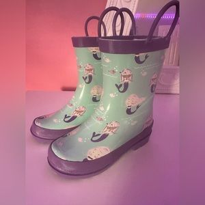 Toddler Girl Mermaid Rain Boots- Never used but has no tags.